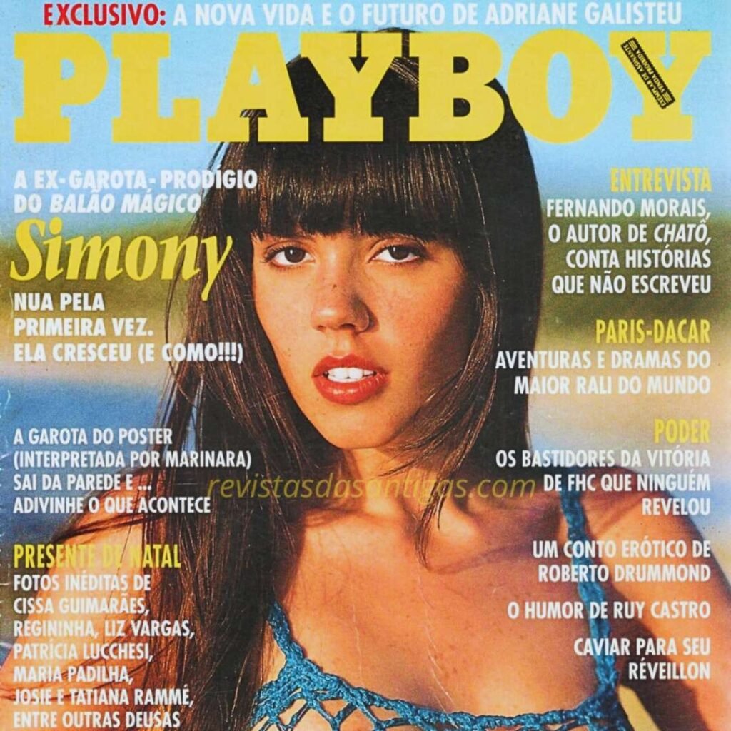 Scans Revista Playboy - Simony Dezembro de 1994 - Fotos Peladas