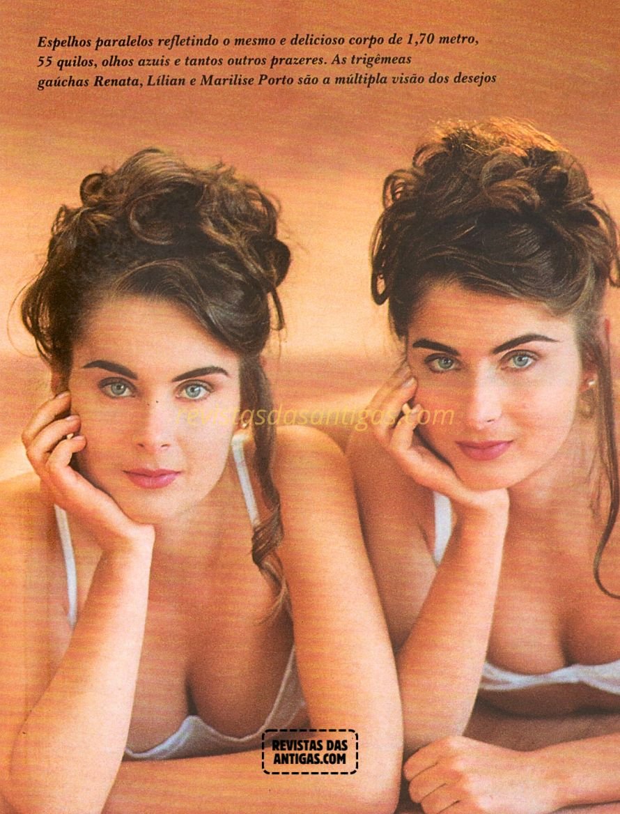 Trigêmeas em Fotos Nuas restauradas da Playboy, sem censura