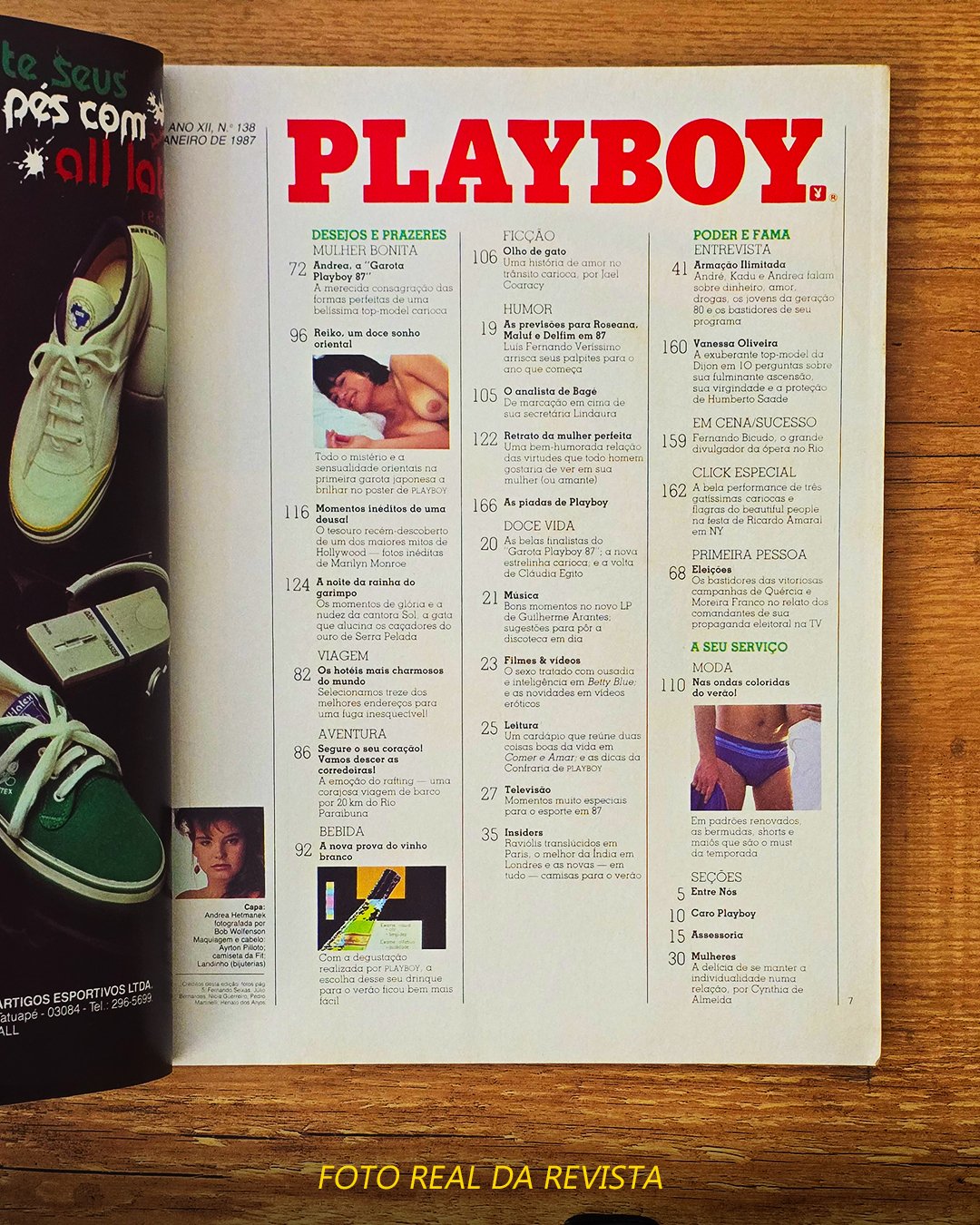 Revista Playboy – Edição Andrea Hetmanek – Janeiro de 1987 - Imagem 3