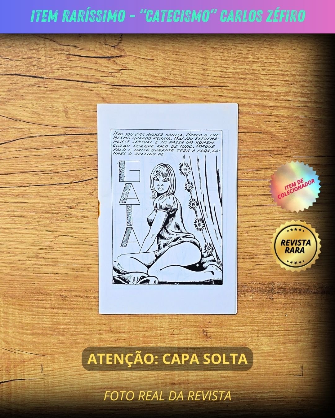 Revista Catecismo – Edição Catecismo Gata - Carlos Zéfiro – Janeiro de 1970