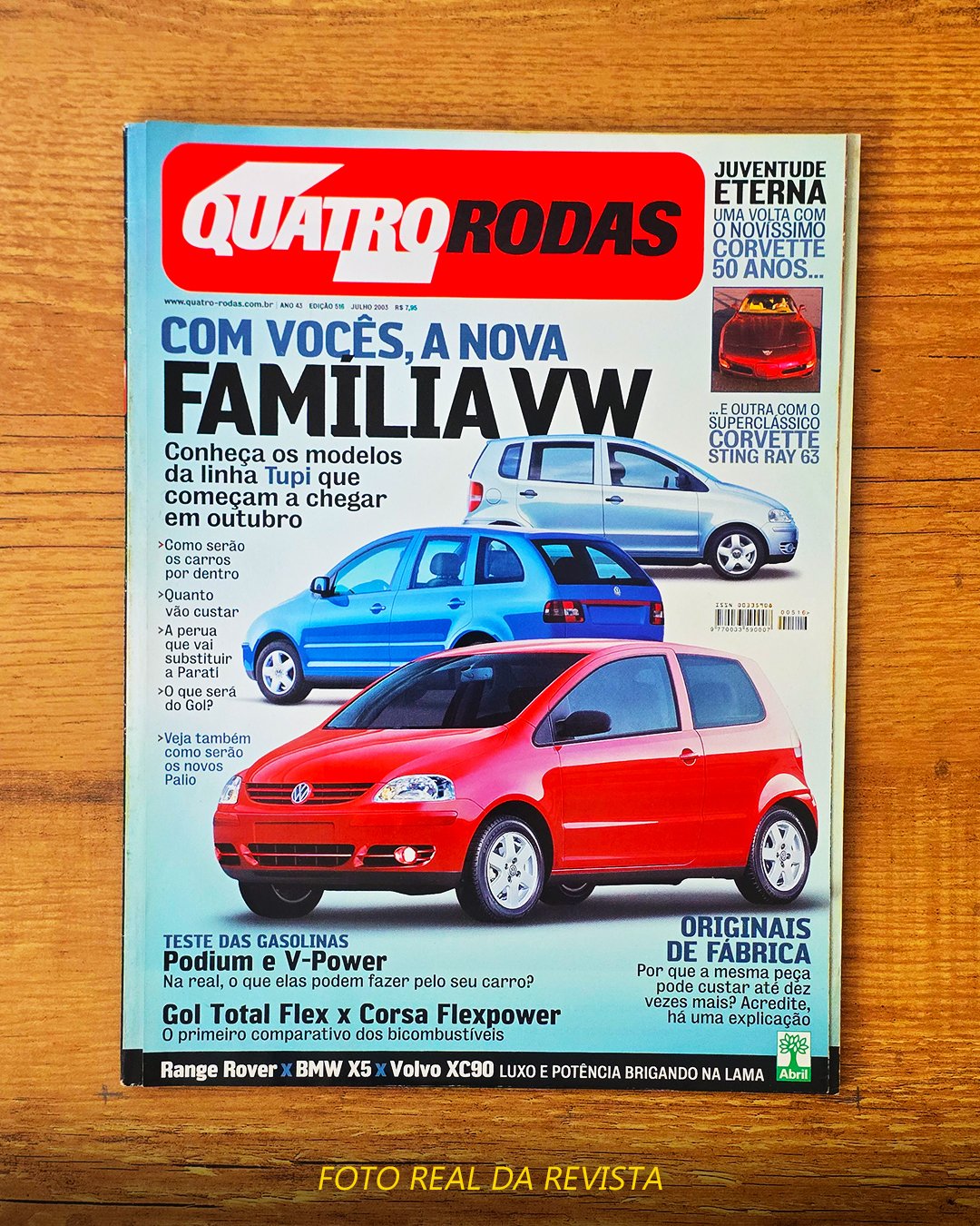Revista Carros – Edição Guia 4 Rodas Ed.516 – Julho de 2003